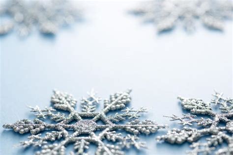 Photo Of Christmas Snowflake Background With Copy Space Free