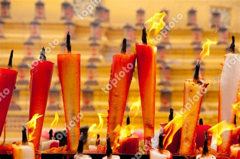 China Candles At The Golden Summit Jin Ding Emeishan Mount Emei
