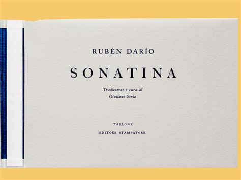 Sonatina Rubén Darío Edizione Di Pregio Composta A Mano