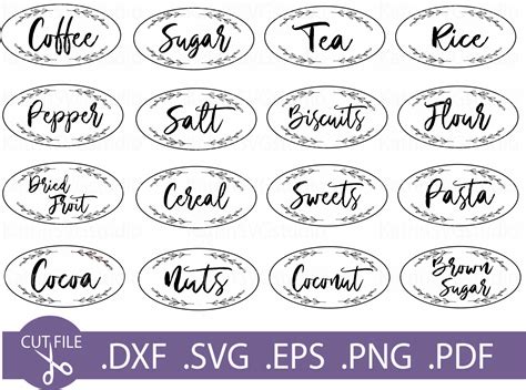Farmhouse Pantry Labels Pantry Labels Svg Kitchen Pantry Labels