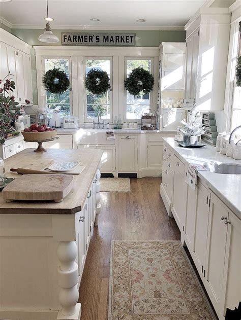 Pin By Ruth Price On House And Home White Farmhouse Kitchens