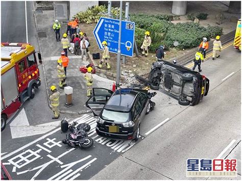 龍翔道3車串燒私家車翻側 兩司機清醒送院 星島日報 Line Today