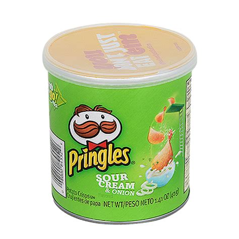 Pringles Sour Cream And Onion Potato Crisps 40g