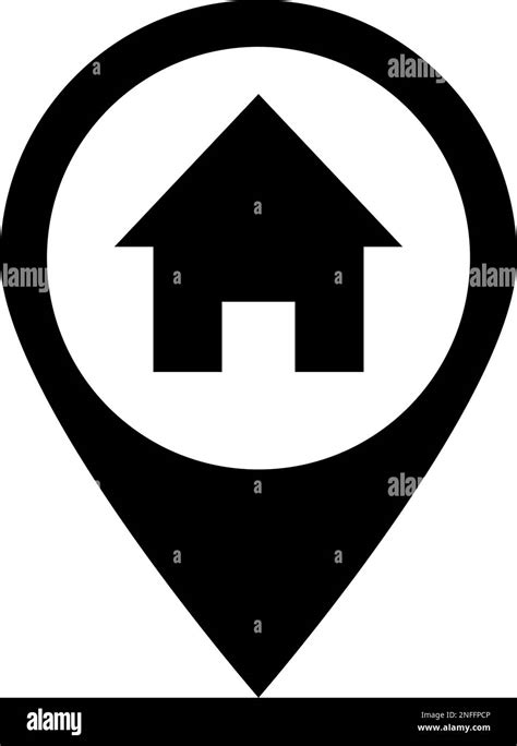 House Map Pin Silhouette Icon Location Of The House Editable Vector