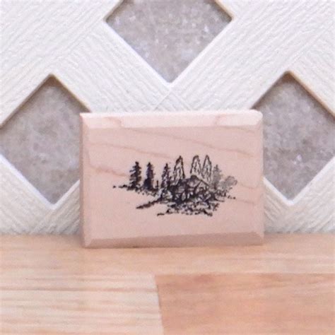 Distant Log Cabin Rubber Stamp Wood Mounted Sut D188 Etsy
