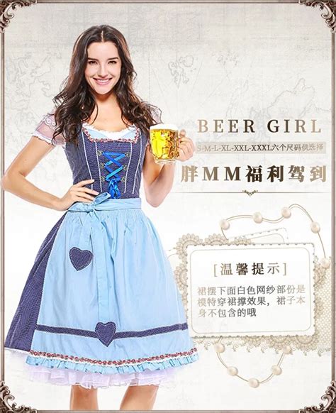 Woman Lederhosen Oktoberfest Bavarian German Beer Plus Size Oktoberfest Beer Maid Peasant Dress