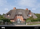 thatched houses, Kampen, Sylt Island, Schleswig-Holstein, Germany Stock ...