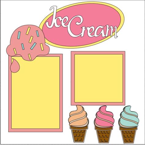Ice Cream 12X12 DIY Or Premade Scrapbook Kit Etsy