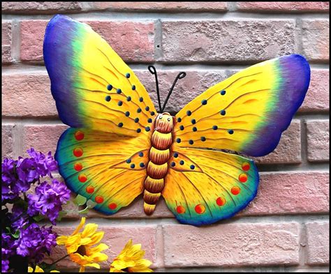 Butterfly Painted Metal Butterfly Art Outdoor Metal Art Etsy Artofit