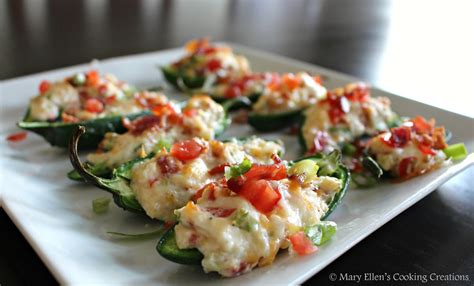 Mary Ellens Cooking Creations Cheesy Blt Stuffed Jalapenos