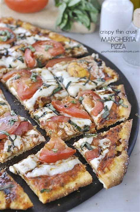 Thin Crust Margherita Pizza Your Homebased Mom