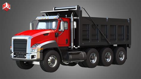 Tri-Axle Dump Truck 3D Model by Markos3d #tri #axle #dump 