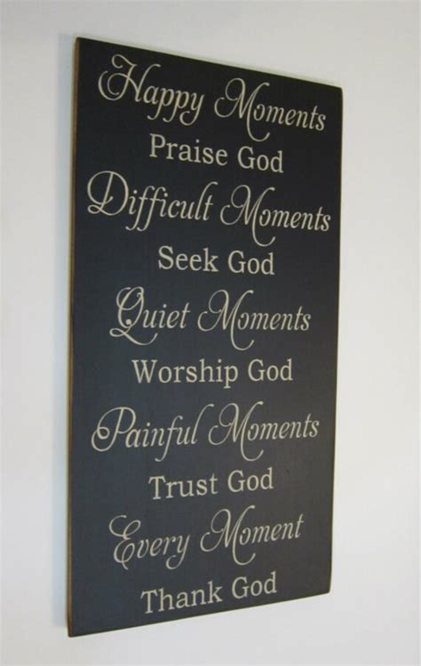 Items Similar To Large Wood Sign Happy Moments Praise God Difficult