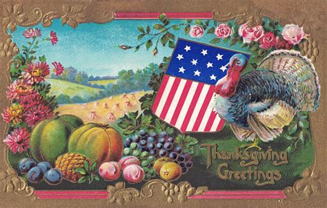 Free Printable Vintage Thanksgiving Postcards Rose Clearfield