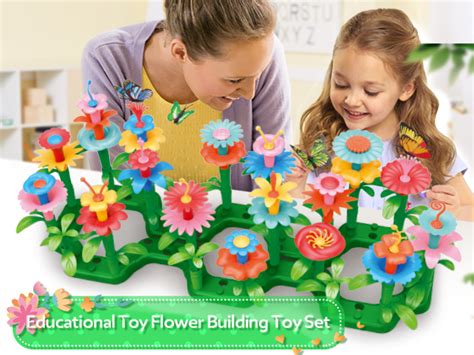 【最新作hot】 Yeebay Flower Garden Building Toys For Girls Age 3 4 5 6 7 Year Old Stem Toy