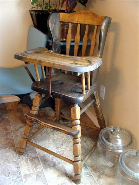 Unfollow vintage wooden high chair to stop getting updates on your ebay feed. diddle dumpling: Vintage high chair = Favorite yard sale find!