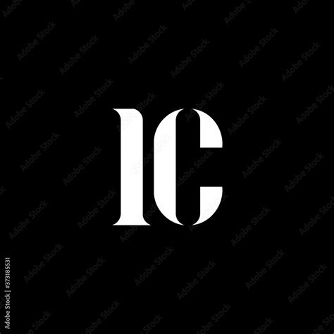 Ic I C Letter Logo Design Initial Letter Ic Uppercase Monogram Logo