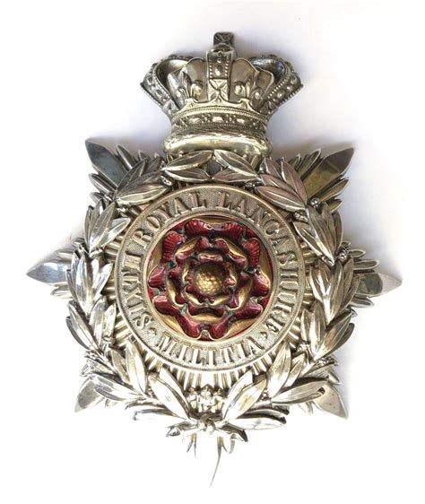 6th Royal Lancashire Militia Victorian Officers Helmet Plate