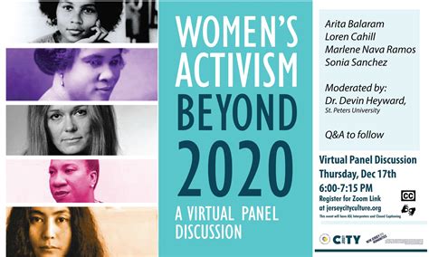 Rescheduled Panel Discussion On Womens Activism Beyond 2020 Jersey