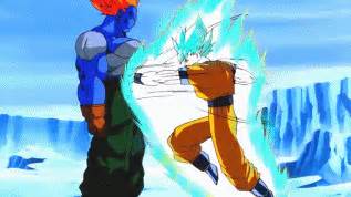 Dragon ball legends lf ssj4 gogeta gif. Imagen - Goku SSJ Dios Azul vs Super Androide N°13.gif ...