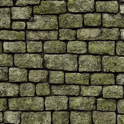 Mossy Stone Brick Texture Material High Definition Stable Diffusion