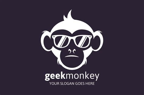 Geek Monkey Logo | Monkey logo, Monkey logo design, Monkey art