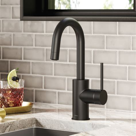 Kraus Oletto Single Handle Kitchen Bar Faucet With Quickdock Top Mount Installation Assembly In