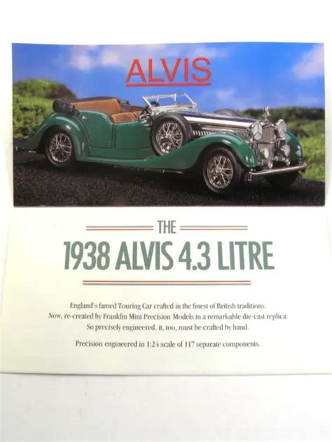 Franklin Mint Brochure 1938 Alvis 43 Litre Tourer 900 Picclick