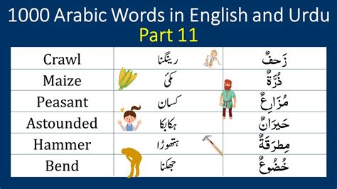Basic Arabic Words In English With Meaning Printable Templates Free