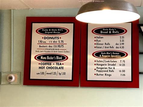 Online Menu Of Beckers Donuts And Bakery Restaurant North Olmsted Ohio