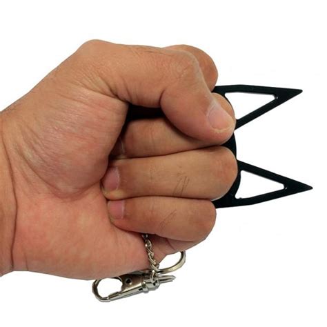 Cat Self Defense Keychain Knuckle Weapon Black The Home Security