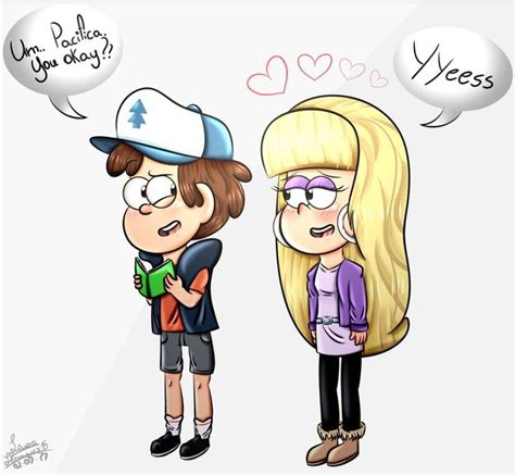 Pacifica You Okay Credit T Dipper And Pacifica Gravity Falls Art