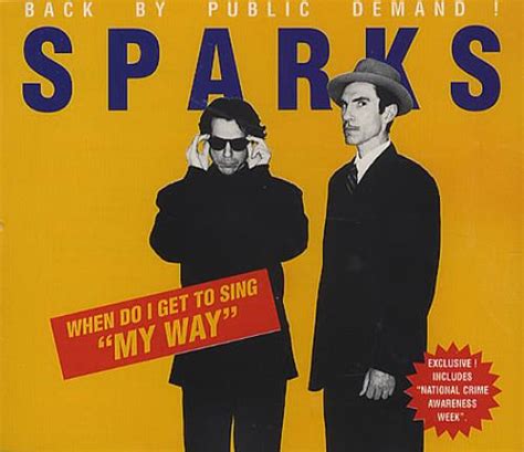 Sparks When Do I Get To Sing My Way Uk 2 Cd Single Set Double Cd