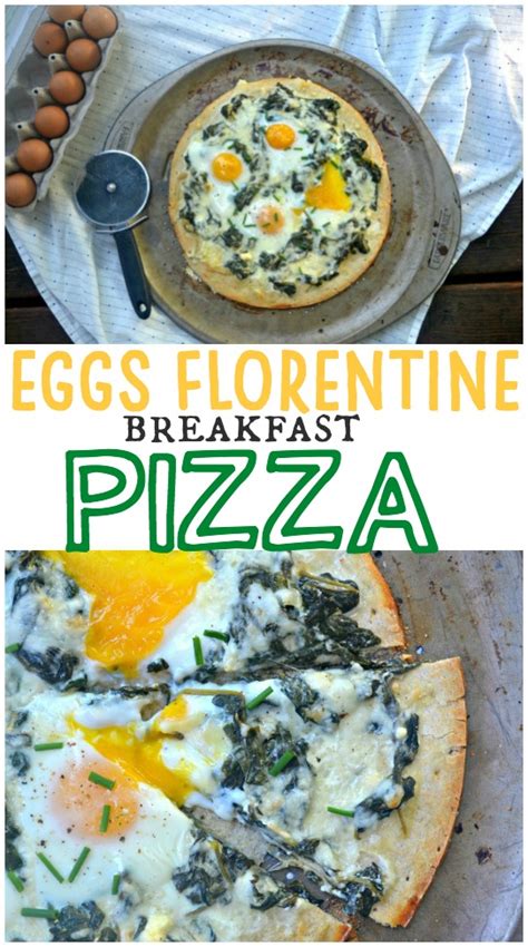 Top with spinach, bacon, and mozzarella cheese. Eggs Florentine Breakfast Pizza - Make the Best of Everything