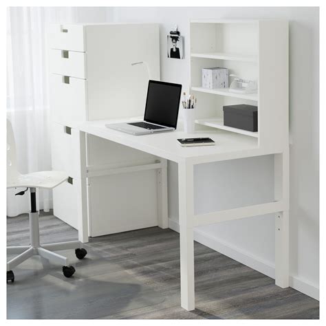 Ikea PÅhl Desk With Add On Unit White Desk Shelves Ikea White