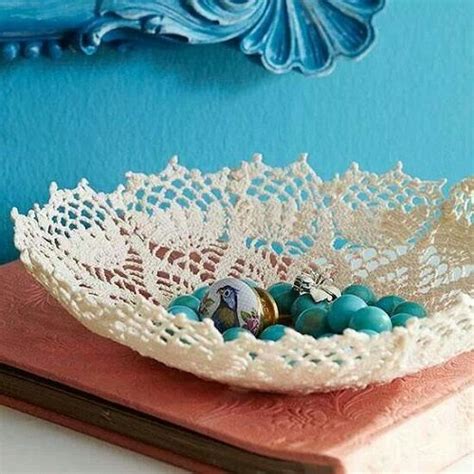 Diy Craft How To Make Lace Doily Bowls Glue Crafts Doilies Crafts