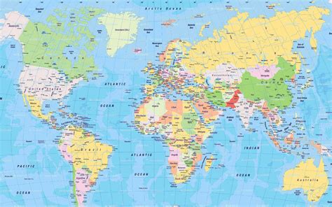 Download World Map On Globe Wallpaper