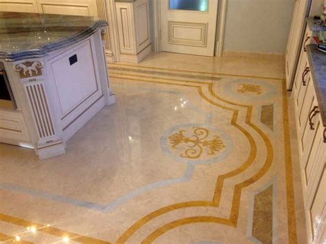 Example Of Stone Custom Flooring Marble Kitchen Floor