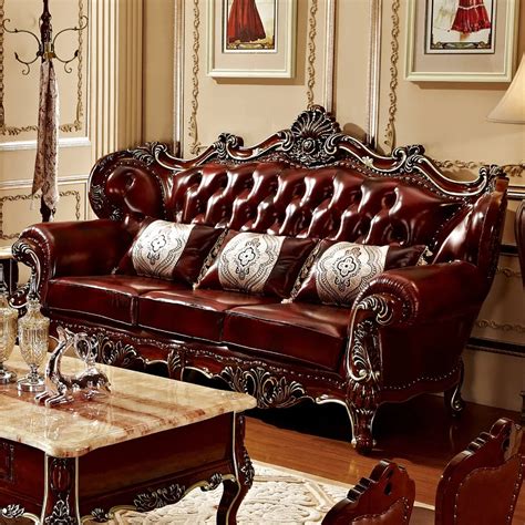 Luxury Quality Leather Sofa Set Living Room Solid Wood By Procare