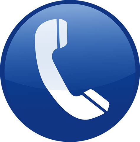 Blue Icon Telephone Free Vector Graphic On Pixabay