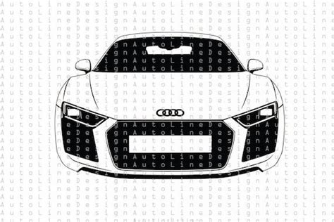 Audi R8 Drawing Outline Japaneseartillustrationsdrawings