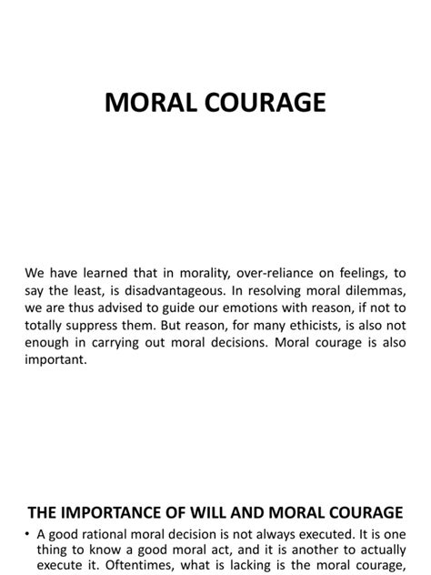 Moral Courage Pdf Morality Courage