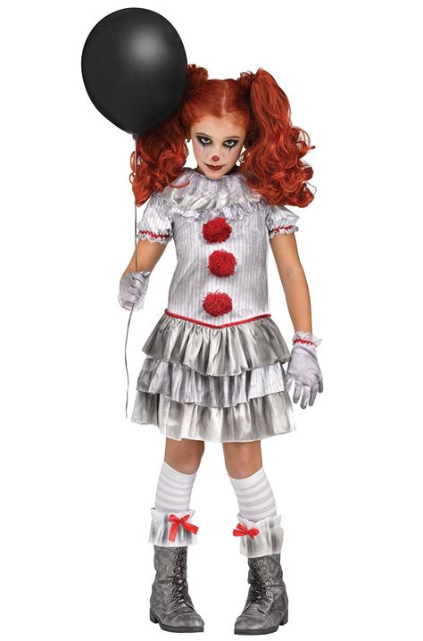 Female Carnevil Child Costume Clown Halloween Costumes Clown Costume