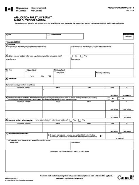 Canada Imm 1294 2019 2022 Fill And Sign Printable Template Online