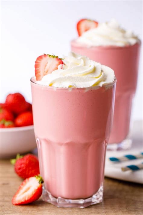 Quick And Easy Strawberry Milkshake Creamy Classic And So Good Nurtured Homes