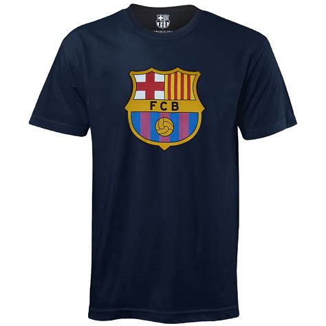 Fc Barcelona Official Football T Mens Crest T Shirt Ebay