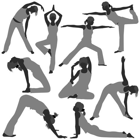 15 Yoga Poses Vector Yoga Poses