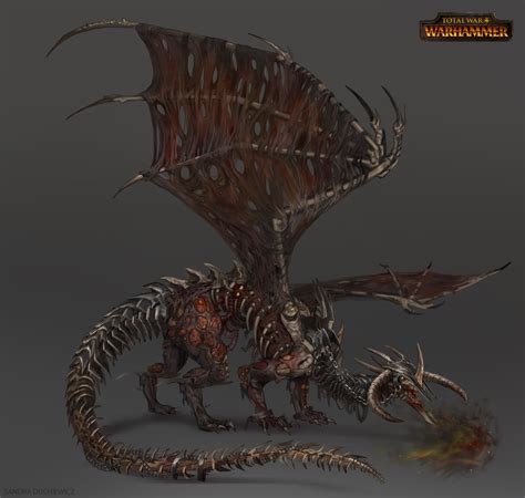 Total War Warhammer Concept Art Zombie Dragon By Telthona On Deviantart