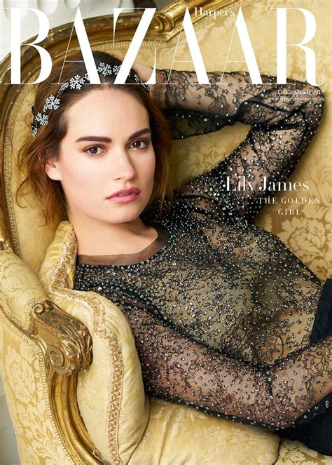 Lily James Is Harpers Bazaars December Cover Star Harpers Bazaar
