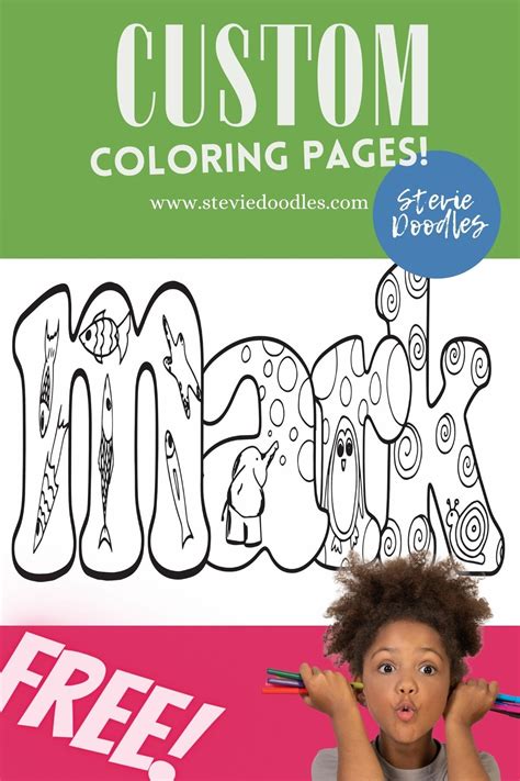 Mark Name Coloring Page Free — Stevie Doodles